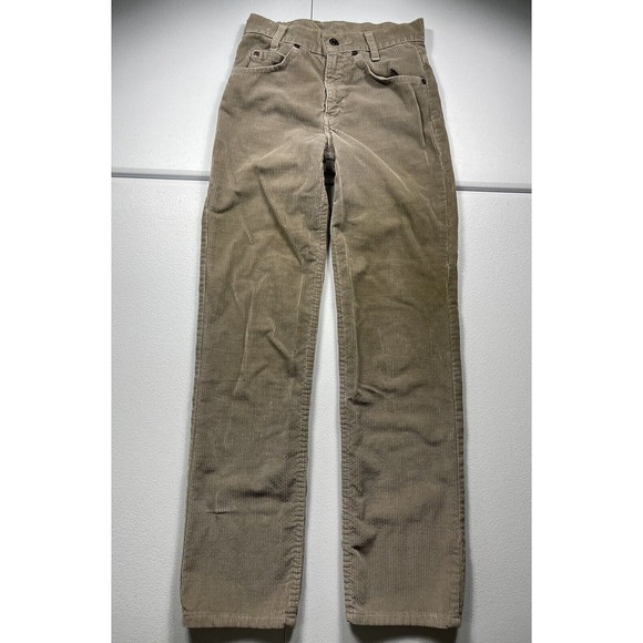 Vintage Levis 709 Corduroy Pants Women’s 24 Brown Scovill Cords White Tab 80s - Picture 1 of 10